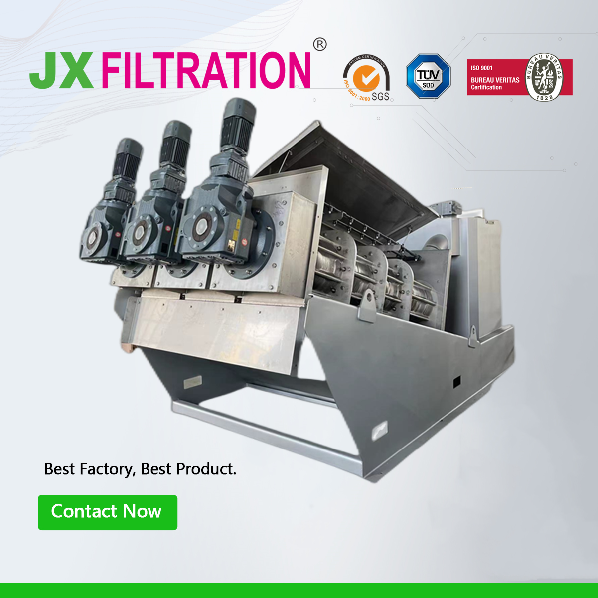 JXDL 354 Wastewater Dewatering Machine  / Solid-liquid separation equipment