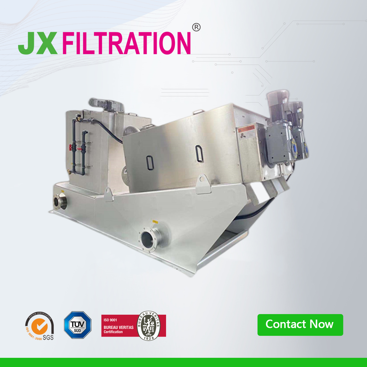 JXDL 354 Wastewater Dewatering Machine  / Solid-liquid separation equipment