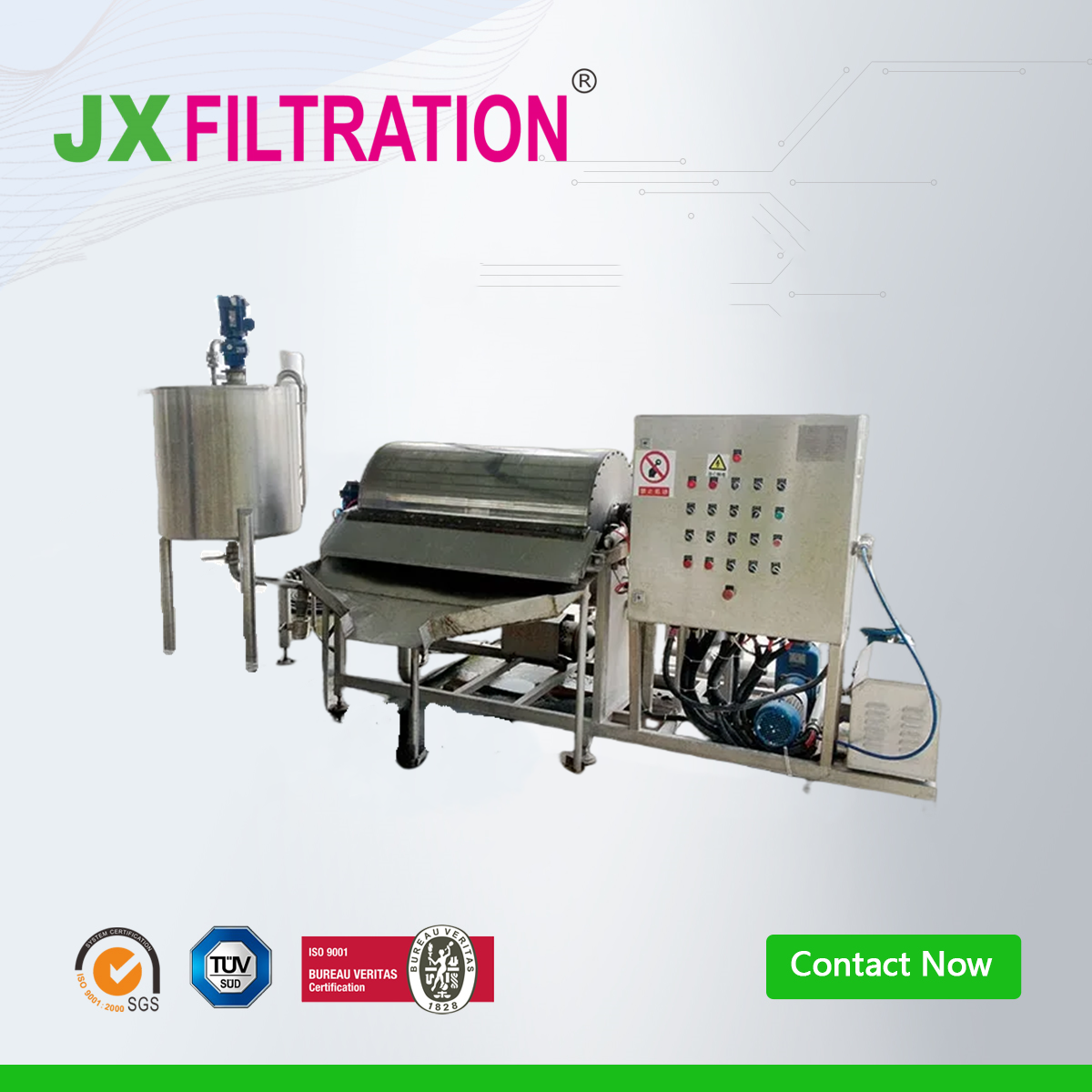 Pre-coating Vacuum Drum Filter