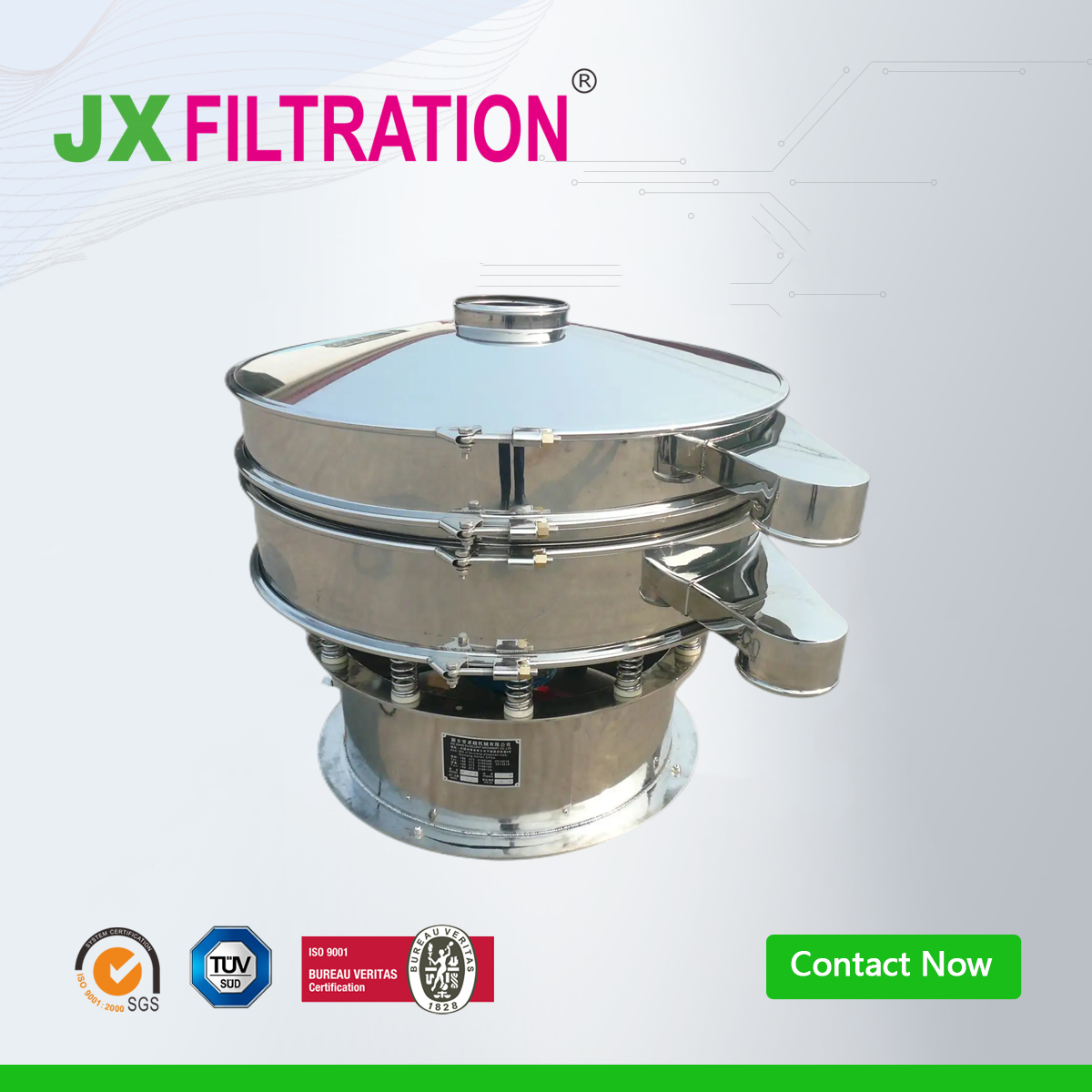 Stainless Steel Rotary Vibrating Sieve Sifter Machine