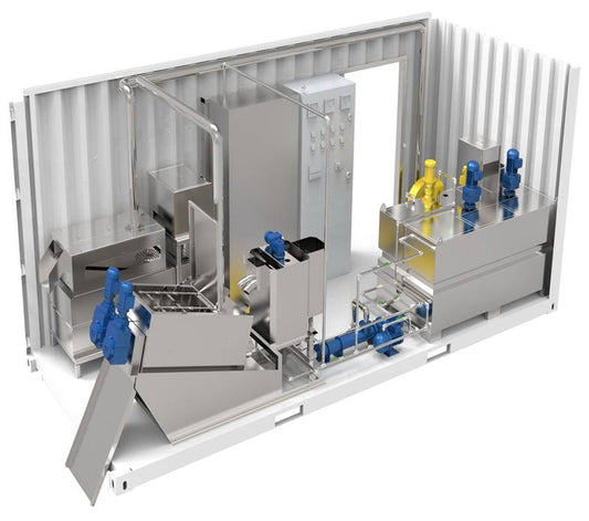 Containerized Sludge Dewatering Screw Press Mobile Unit