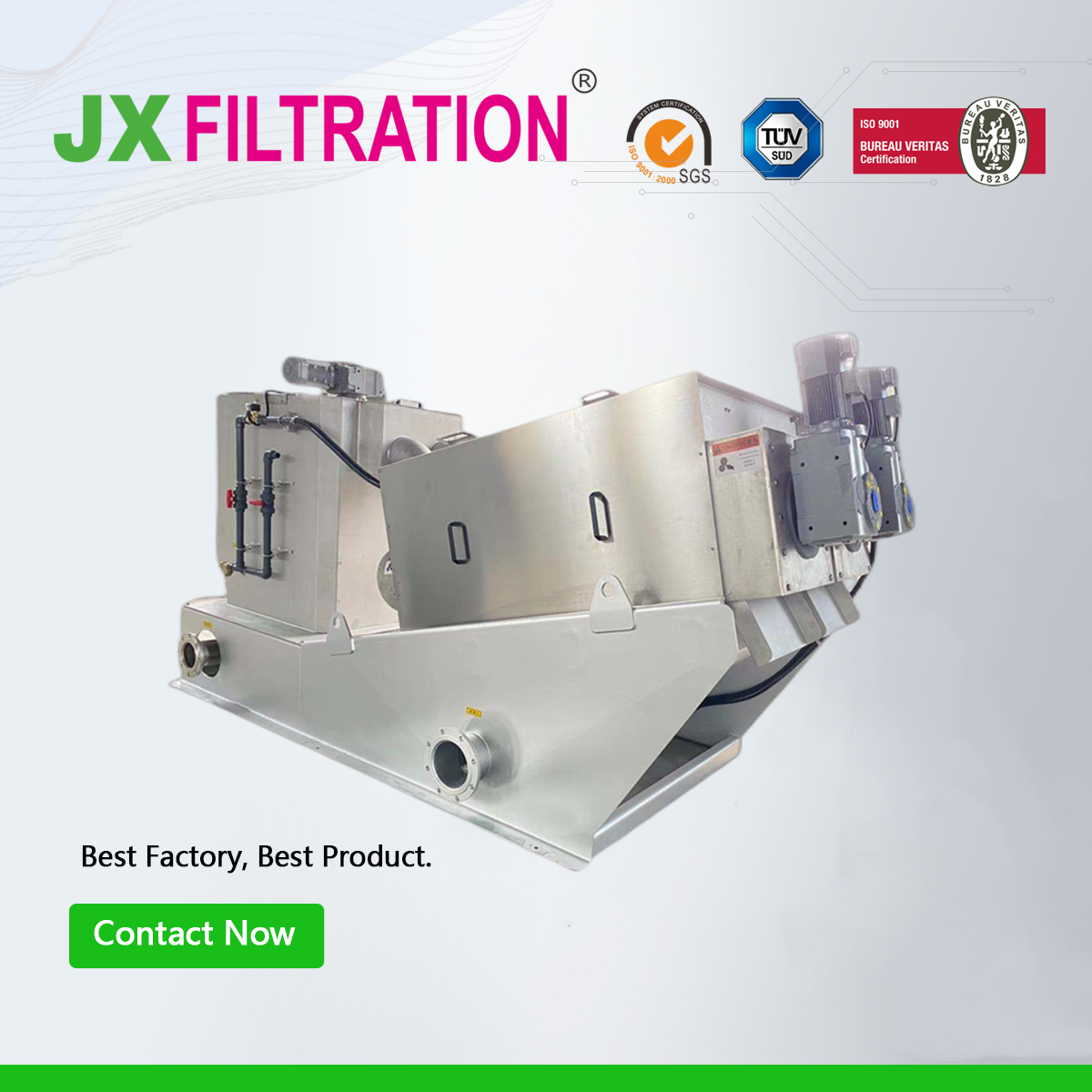 JXDL 132 Screw Press Sludge Dewatering Machine