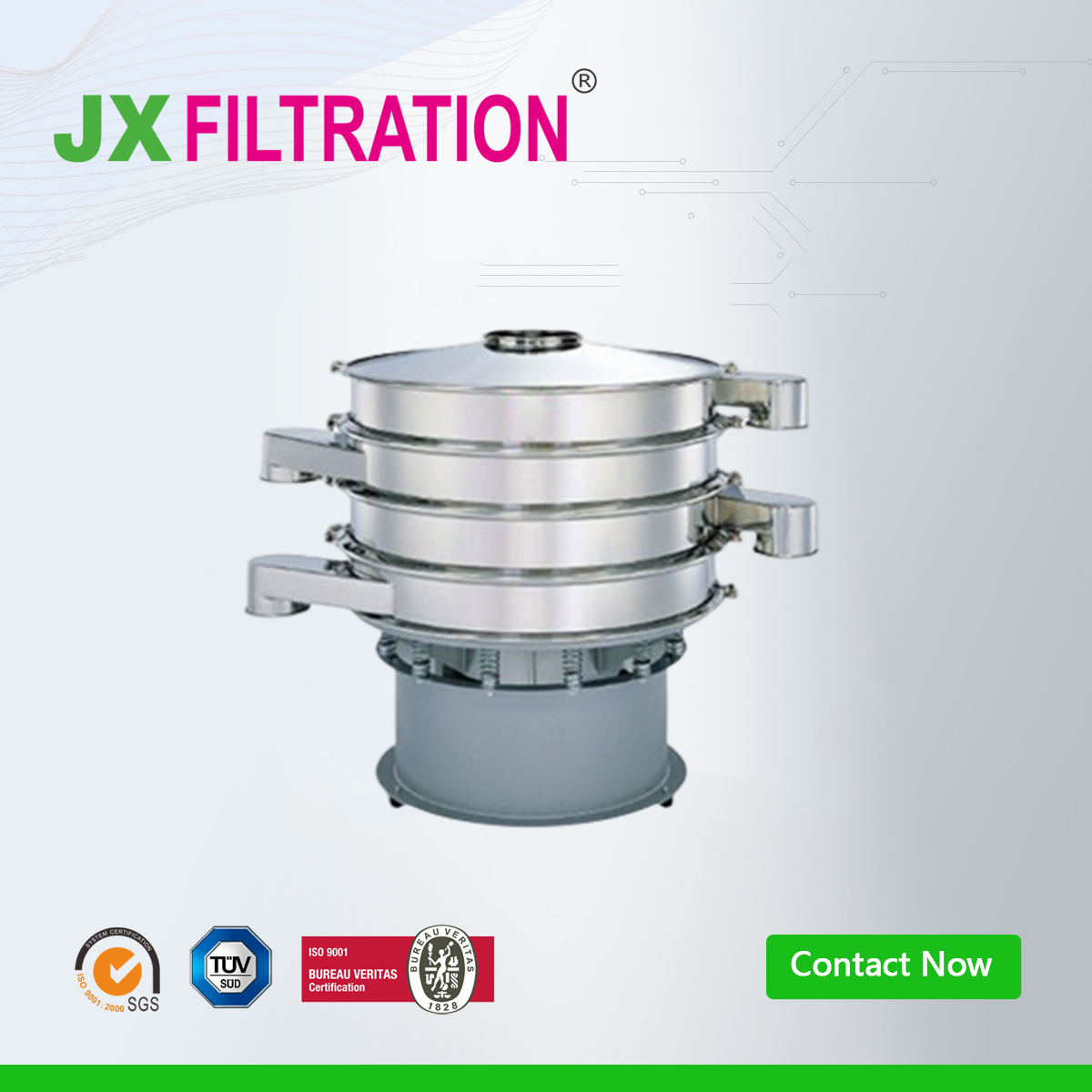 Stainless Steel Rotary Vibrating Sieve Sifter Machine