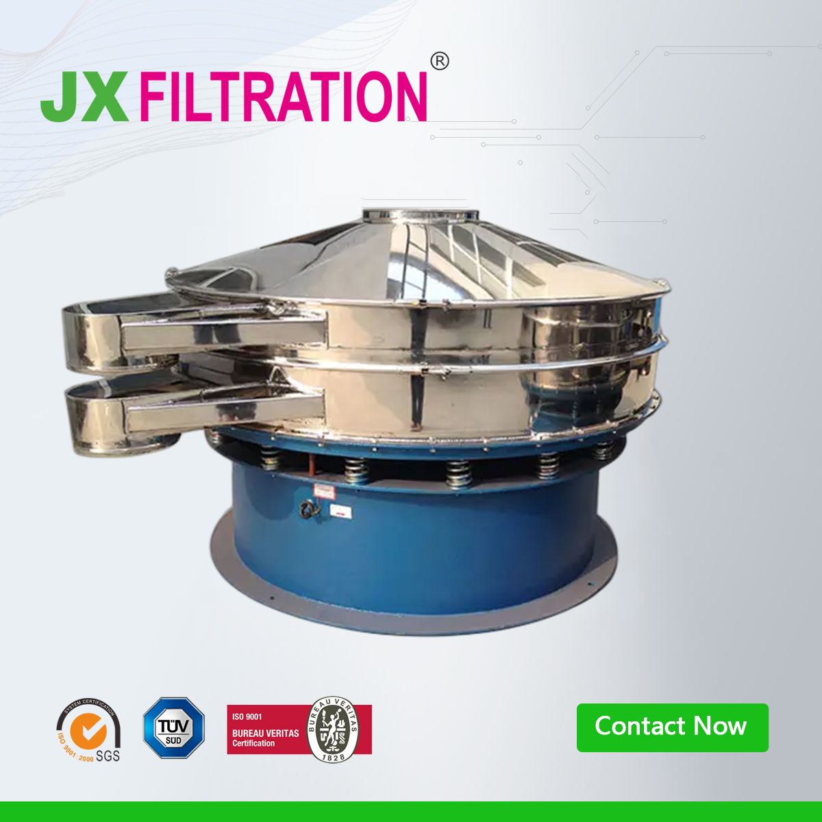 Stainless Steel Rotary Vibrating Sieve Sifter Machine